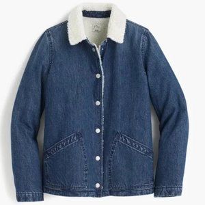 J.Crew Jean Jacket Sherpa Lined